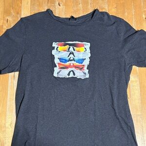 Oakley Dark Gray Tee with Sunglasses Graphic